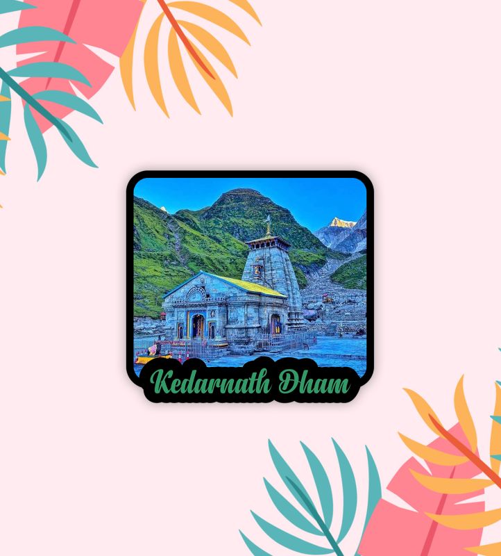 Kedarnath Temple Fridge Magnet  Gift for Travel Lover  Indian Souvenir Fridge Magnet  Home Office & Temple Decoration Stikcer  Religious Gift (Kedarnath Dham)